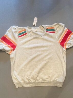 NWT Anthropologie T.La Striped Lightweight Pullover | XL